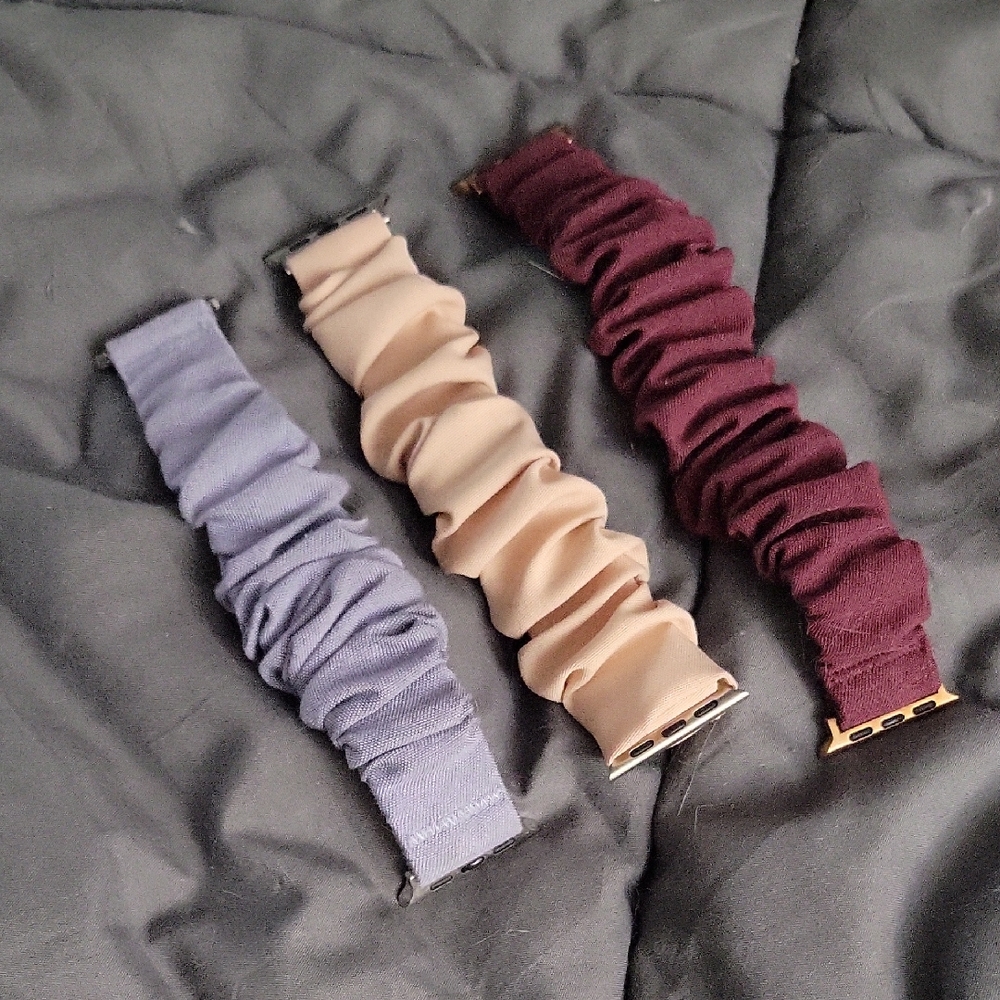 Stylish Scrunchie Watch Bands - Set of Three